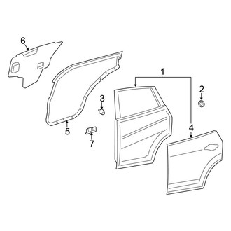 Nissan OE - Rear Door - Door & Components