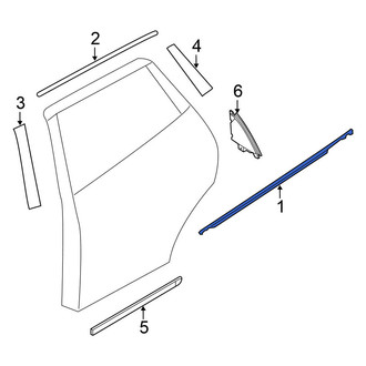 Nissan OE - Rear Right Door Belt Molding