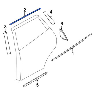 Nissan OE - Rear Right Door Reveal Molding