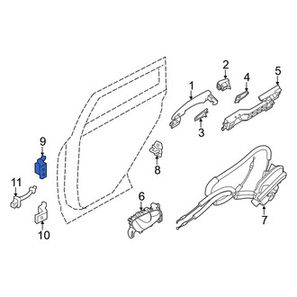 Nissan OE - Rear Left Upper Door Hinge