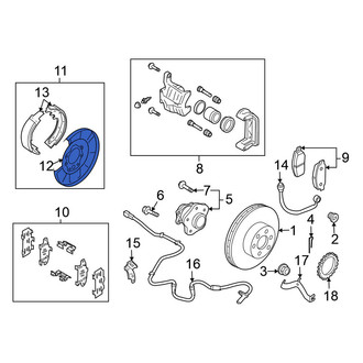 Nissan OE - Rear Left Brake Dust Shield