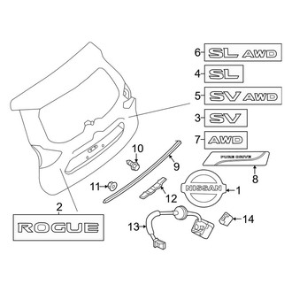 Nissan OE - Lift Gate - Exterior Trim