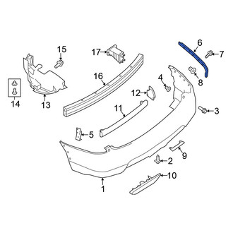 Nissan OE - Rear Left Bumper Cover Support Rail