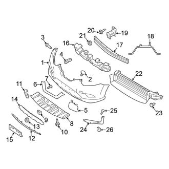 Nissan OE - Front Bumper & Grille - Bumper & Components