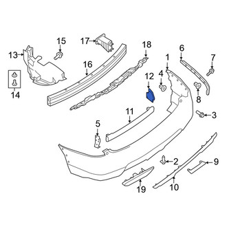 Nissan OE - Rear Bumper Cover Spacer Panel