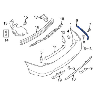 Nissan OE - Rear Right Bumper Cover Support Rail