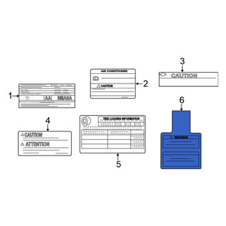 Nissan OE - Air Bag Information Label