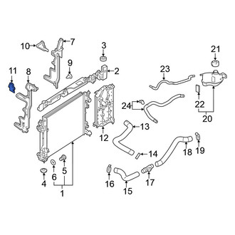 Nissan OE - Left Radiator Support Baffle Bracket