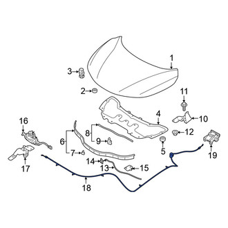 Nissan OE - Front Hood Release Cable