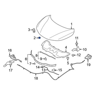 Nissan OE - Front Hood Stop Buffer
