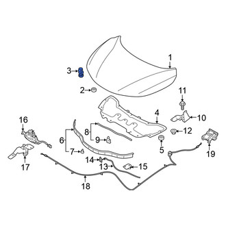 Nissan OE - Front Outer Hood Stop Buffer