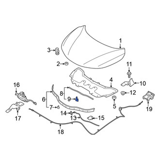 Nissan OE - Rear Hood Seal Clip