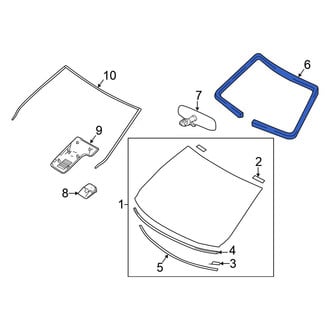 Nissan OE - Front Windshield Frame Weatherstrip Seal