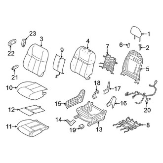 Nissan OE - Seats & Tracks - Passenger Seat Components (With Power)