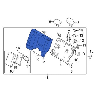 Nissan OE - Rear Left Seat Back Cushion Cover
