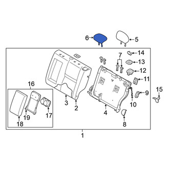 Nissan OE - Rear Center Headrest