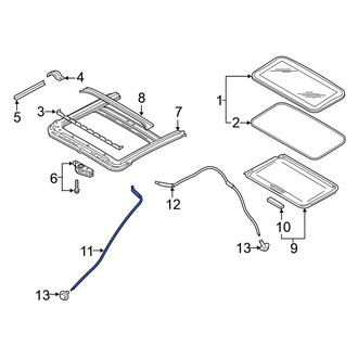 Nissan OE - Front Sunroof Drain Hose