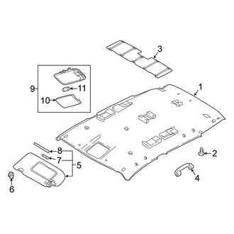 Nissan OE - Roof - Interior Trim (With Sunroof)