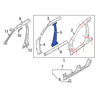 Nissan OE - Left Body B-Pillar Reinforcement
