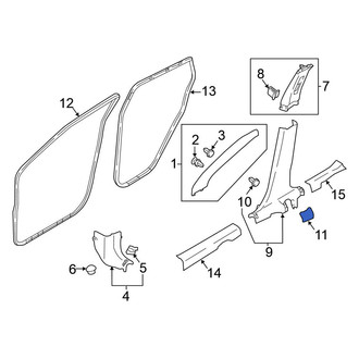 Nissan OE - Left Body B-Pillar Trim Panel Cap
