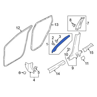 Nissan OE - Left Body A-Pillar Trim Panel