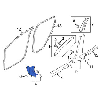 Nissan OE - Left Kick Panel Trim