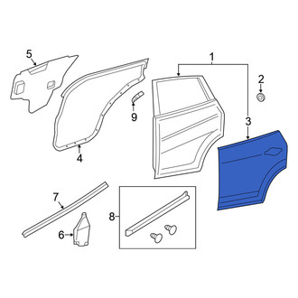 Nissan OE - Rear Right Outer Door Outer Panel
