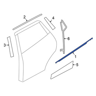Nissan OE - Rear Left Door Belt Molding