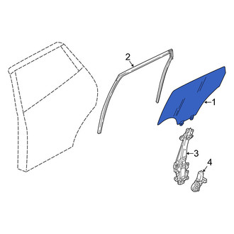 Nissan OE - Rear Right Door Glass