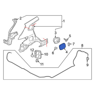 Nissan OE - Rear Right Fuel Filler Door