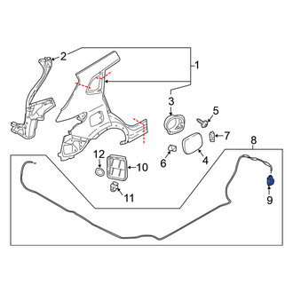 Nissan OE - Rear Right Fuel Door Latch
