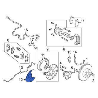 Nissan OE - Rear Right Brake Backing Plate