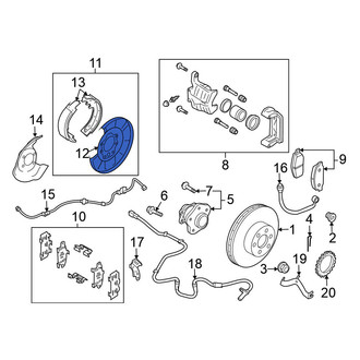 Nissan OE - Rear Left Brake Backing Plate