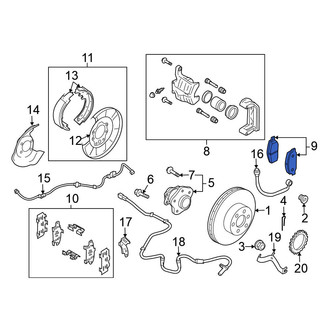 Nissan OE - Rear Disc Brake Pad Set
