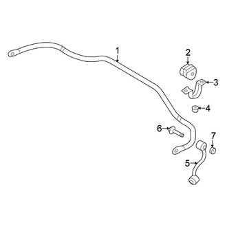 Nissan OE - Rear Suspension - Stabilizer Bar & Components (AWD)
