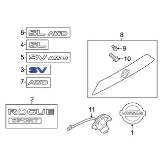 Nissan OE - Rear Right Hatch Emblem