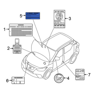 Nissan OE - Caution Label