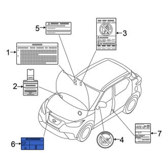 Nissan OE - A/C System Information Label