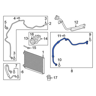 Nissan OE - A/C Refrigerant Suction Hose