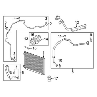 Nissan OE - Air Conditioner & Heater - Condenser, Compressor & Lines