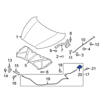 Nissan OE - Front Hood Release Handle