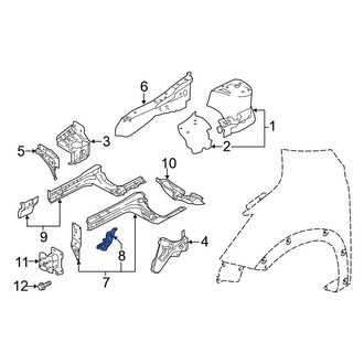 Nissan OE - Front Left Fender Rail Bracket