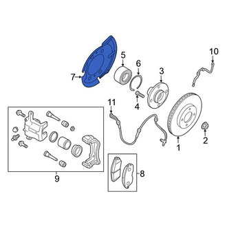 Nissan OE - Front Left Brake Dust Shield