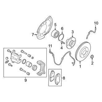 Nissan OE - Front Suspension - Brake Components (S / SR / SV)