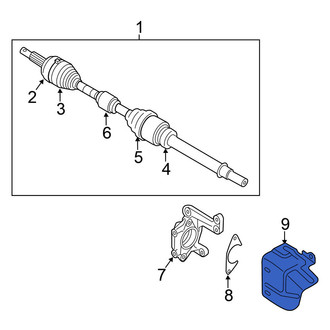 Nissan OE - Front CV Joint Oil Seal Dust Shield