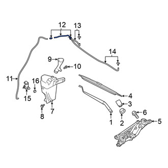 Nissan OE - Front Windshield Washer Hose Connector