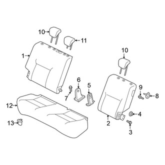 Nissan OE - Seats & Tracks - Rear Seat Components