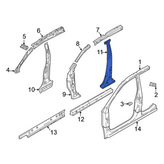 Nissan OE - Left Body B-Pillar Reinforcement