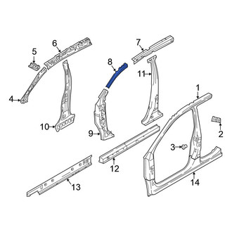 Nissan OE - Left Body A-Pillar Reinforcement