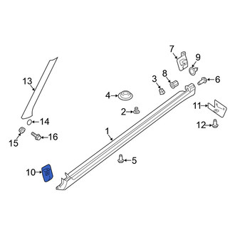 Nissan OE - Front Left Rocker Panel Molding Bracket